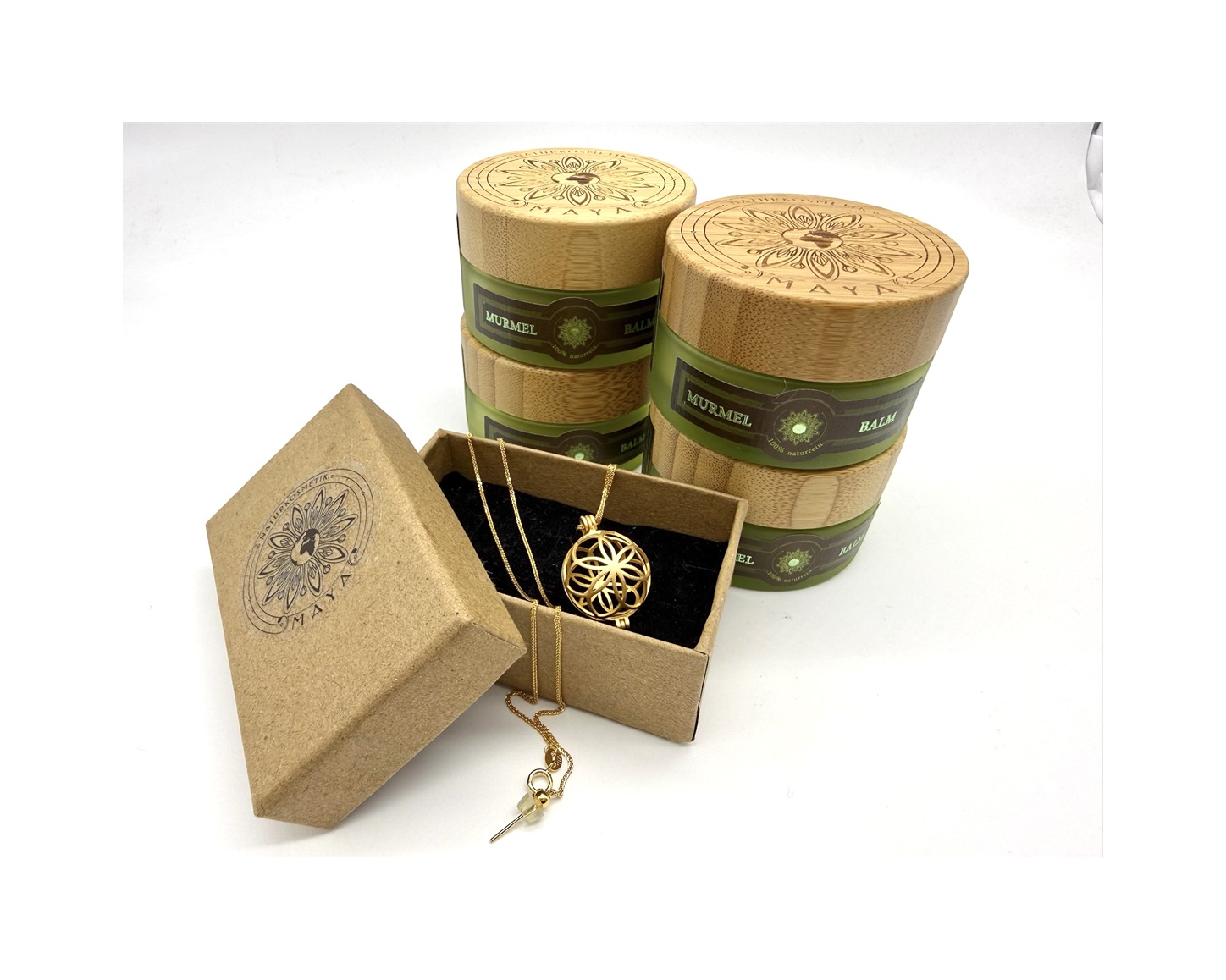 4 Murmel Balm + 1 Kette (gold)