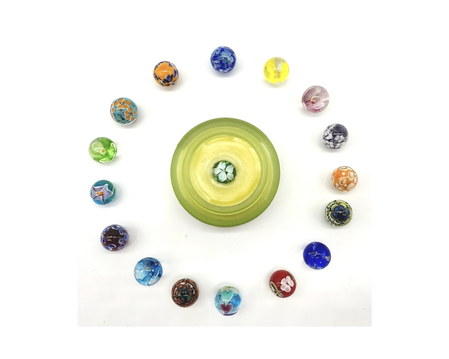 4 Murmel Balm + 1 Kette (silber)