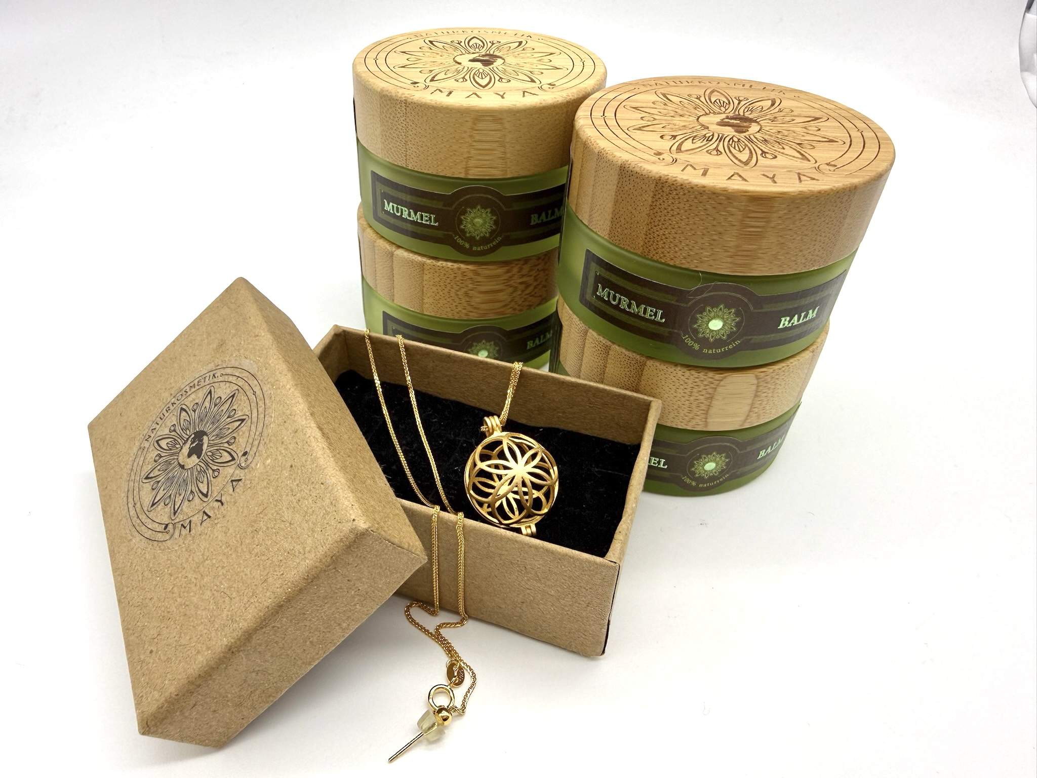 4 Murmel Balm + 1 Kette (gold)