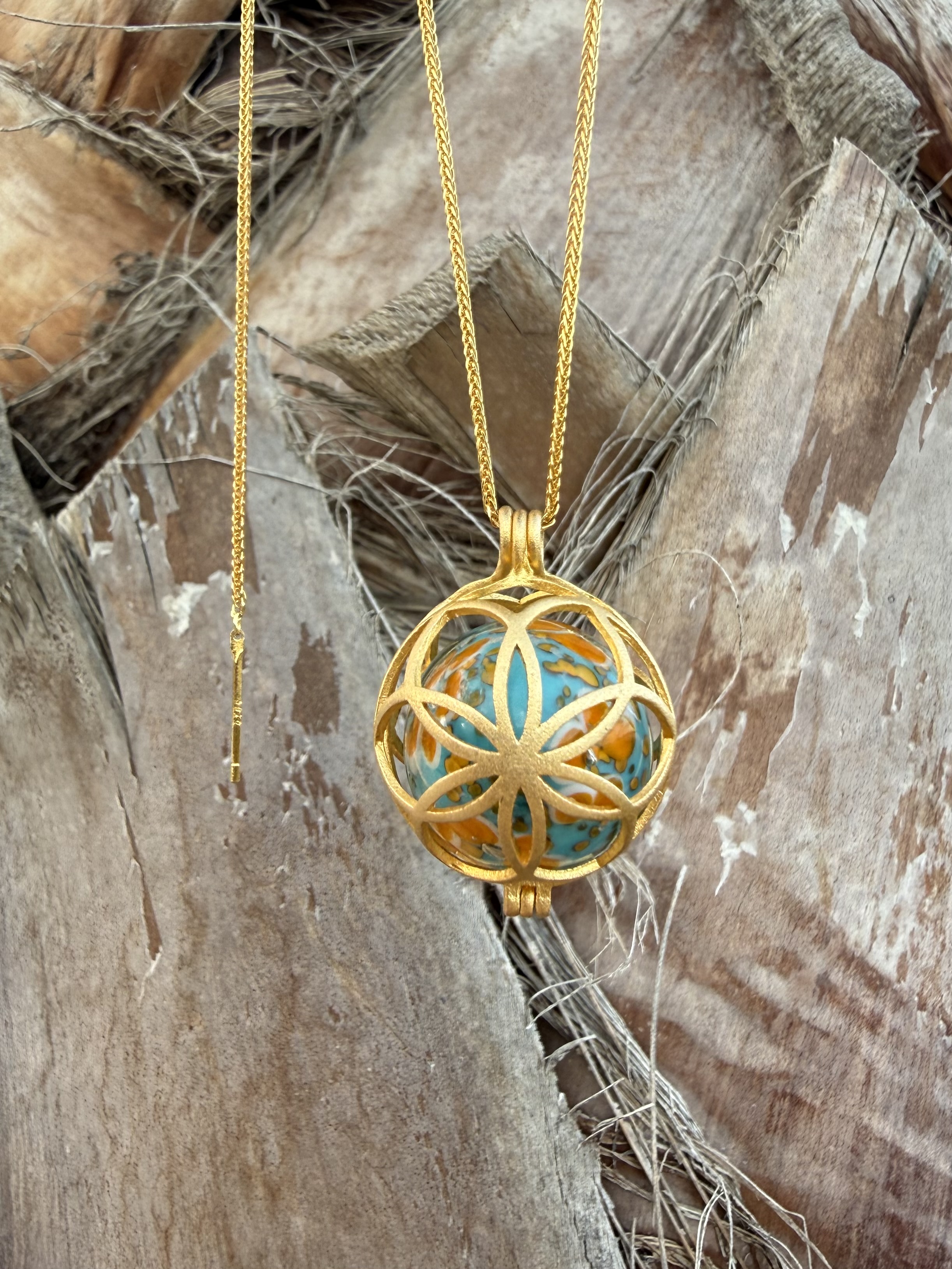 Murmelkette in Gold